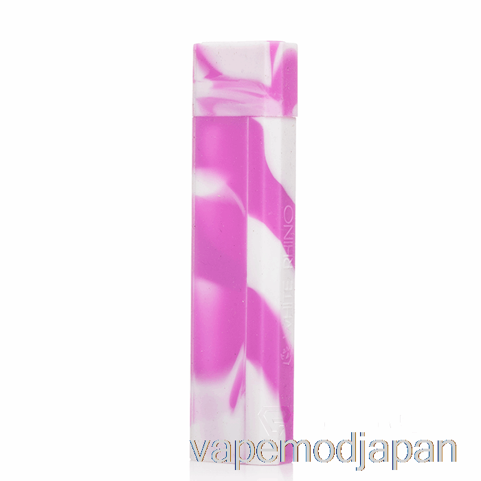VAPE MOD ホワイト ライノ シリコン ダブアウト [クォーツ] パープル ホワイト (UV グロー)